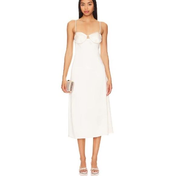 Cami NYC Dorothea Satin Midi Dress NWT Sz. 6 - Picture 1 of 9